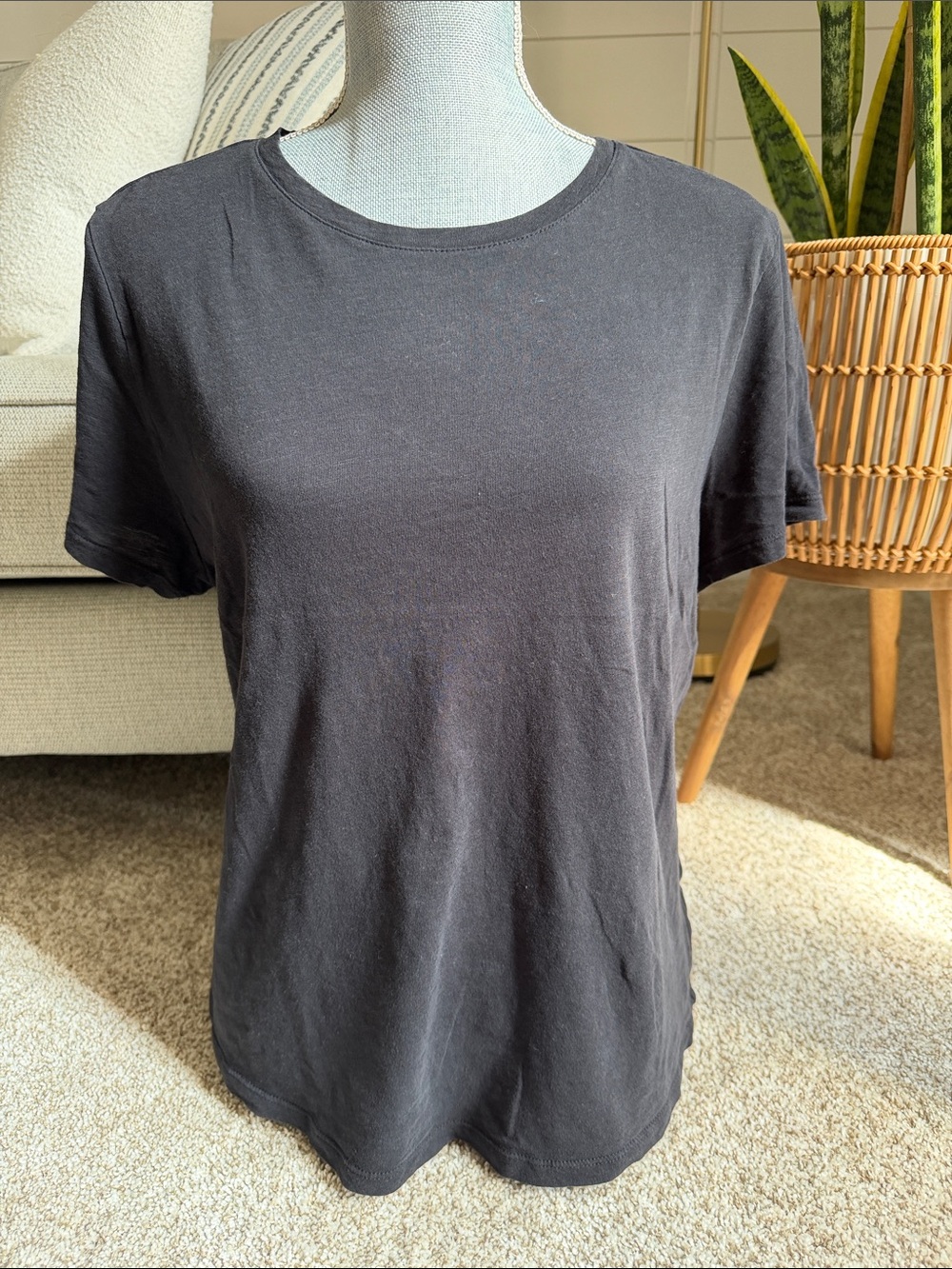 ANTONIO MELANI Black Basic Tee